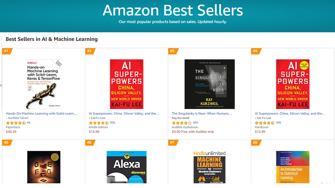 Best Sellers in AI & Machine Learning on Amazon New World